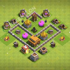 Town Hall Level 3 Farm Base Design 2025, Max Levels, Anti Everything, Layout #745