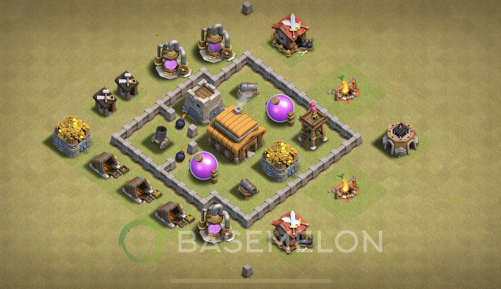 Town Hall Level 3 War Base Design 2024, Anti 3 Stars, Anti Everything, Layout #818