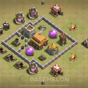 Town Hall Level 3 War Base Design, Anti 3 Stars, Anti Everything, Layout #818