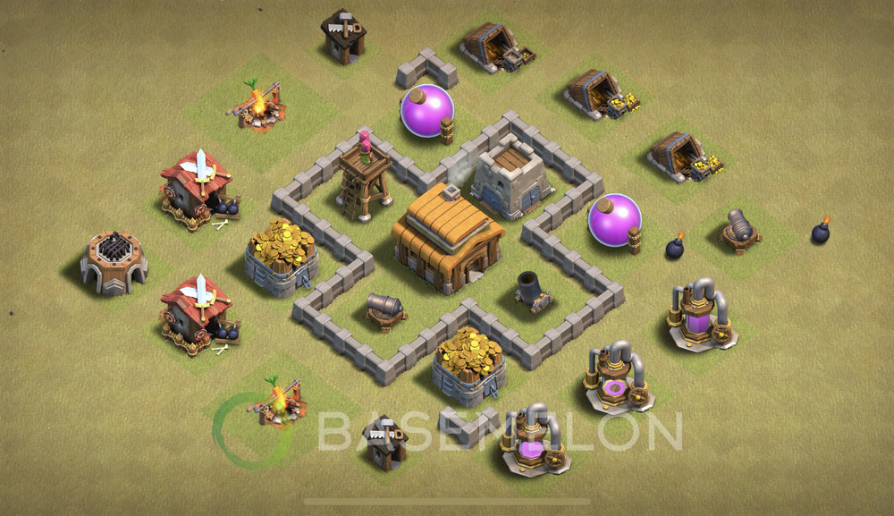 Town Hall Level 3 War Base Design 2024, Anti 3 Stars, Anti Everything, Layout #843