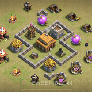 Town Hall Level 3 War Base Design, Anti 3 Stars, Anti Everything, Layout #843