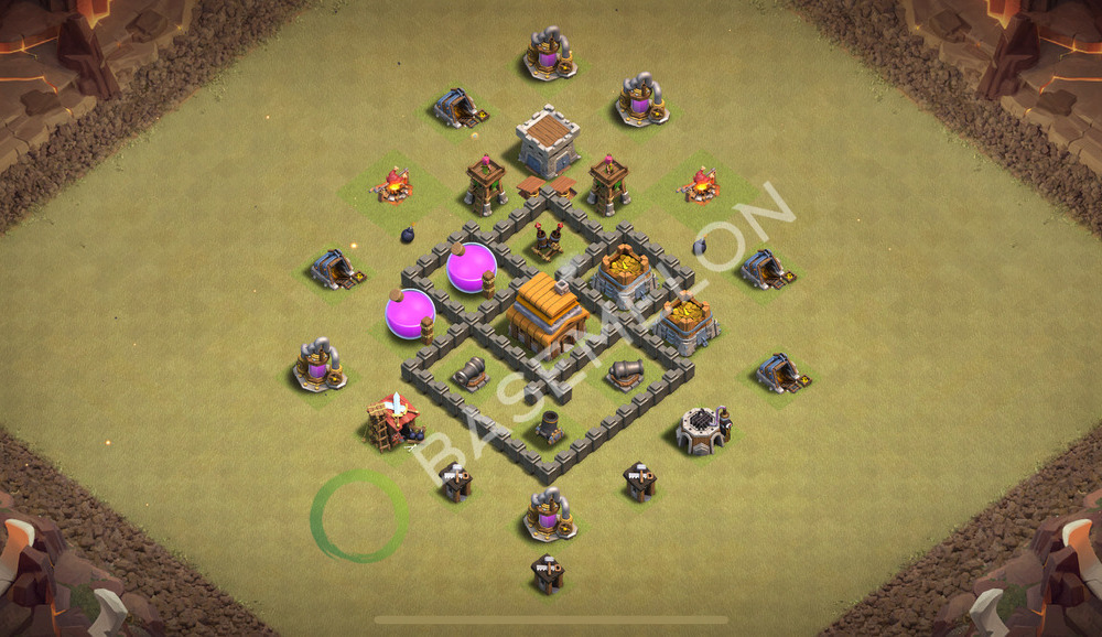 Rathaus Level 4 Krieg Base 2025, Anti Alles, Layout #2307