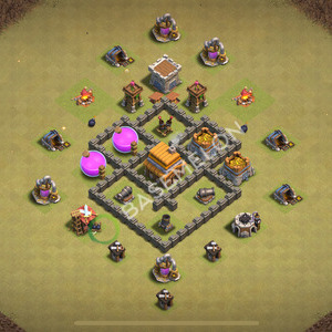 Rathaus Level 4 Krieg Base 2025, Anti Alles, Layout #2307