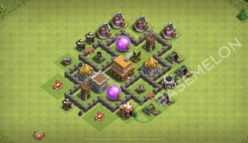 Rathaus Level 4 Farmen Base 2026, Max Level, Layout #3017
