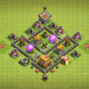 Town Hall Level 4 Farm Base Design 2026, Max Levels, Anti Air, Layout #3131