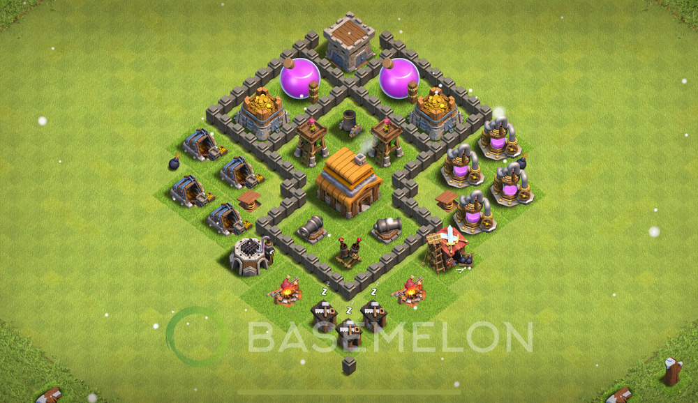 Town Hall Level 4 Farm Base Design 2024, Hybrid, Layout #525