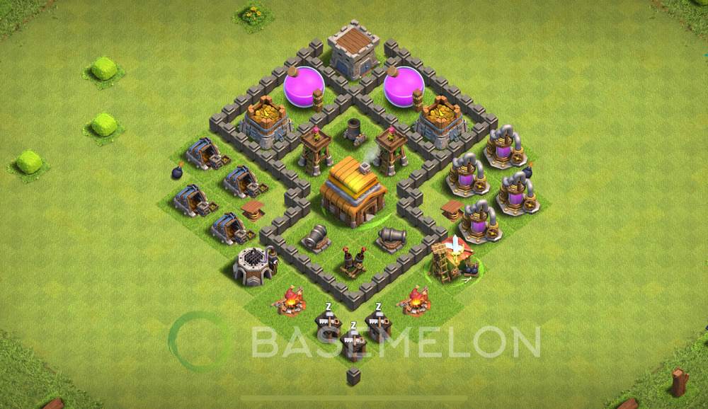 Town Hall Level 4 Farm Base Design 2024, Hybrid, Layout #525