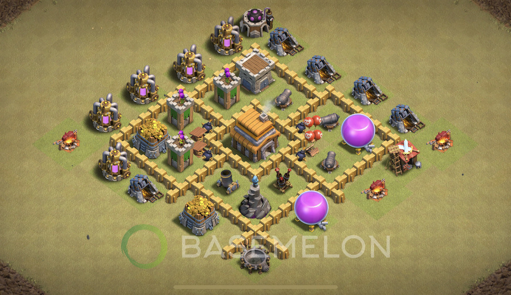 Town Hall Level 5 War Base Design 2024, Anti 3 Stars, Anti Everything, Layout #1080