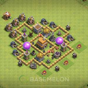Town Hall Level 5 Farm Base Design 2025, Anti Air, Layout #1288