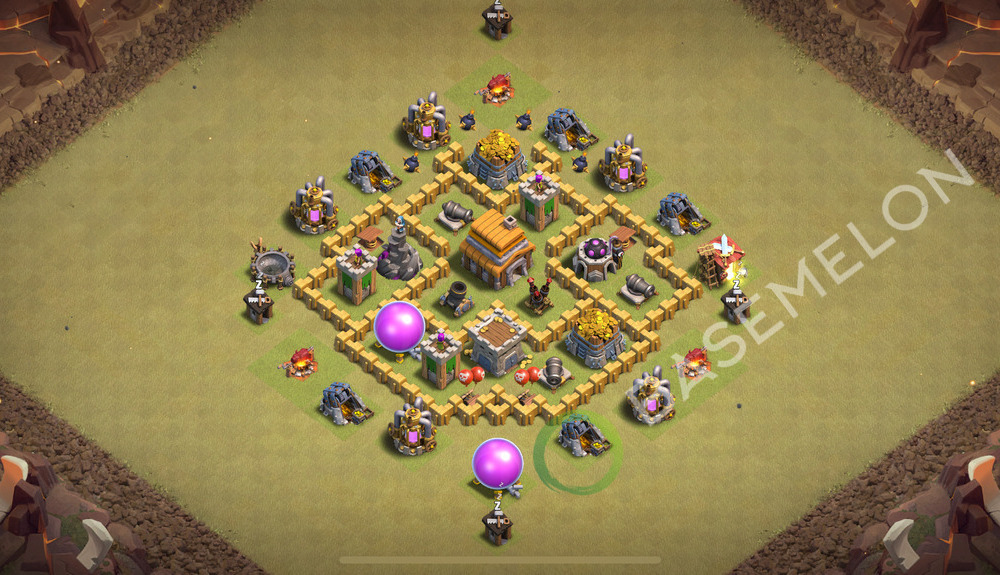 Town Hall Level 5 War Base Design 2026, Anti 2 Stars, Layout #1678