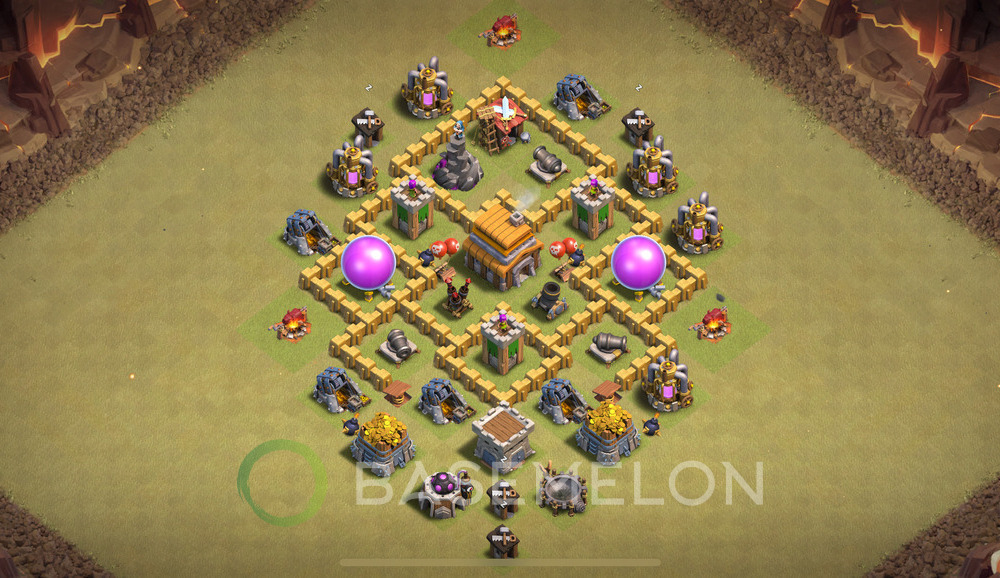 Town Hall Level 5 War Base Design 2025, Anti 2 Stars, Anti Everything, Layout #1882
