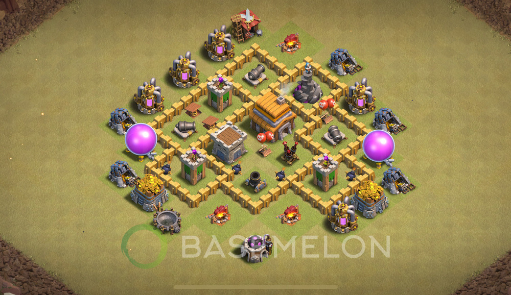 Town Hall Level 5 War Base Design 2025, Anti 3 Stars, Anti Everything, Layout #1987