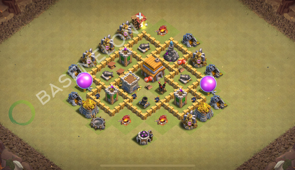 Town Hall Level 5 War Base Design 2026, Anti 3 Stars, Anti Everything, Layout #1987