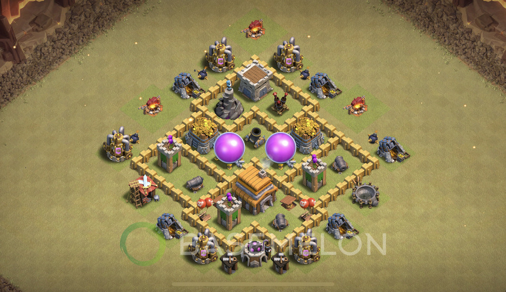Rathaus Level 5 Krieg Base 2025, Anti 3 Sterne, Hybrid, Layout #1995