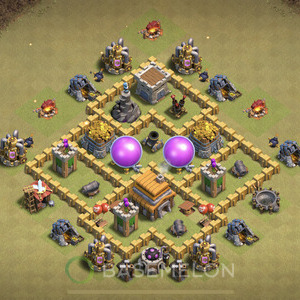 Rathaus Level 5 Krieg Base 2025, Anti 3 Sterne, Hybrid, Layout #1995