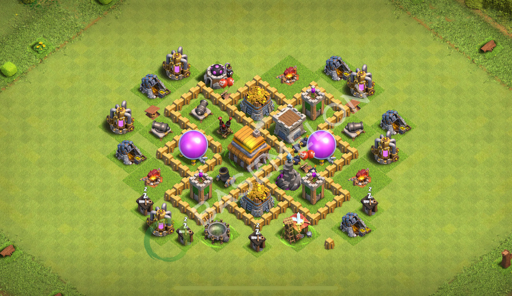 Town Hall Level 5 Farm Base Design 2025, Anti 2 Stars, Hybrid, Layout #2278