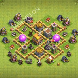 Town Hall Level 5 Farm Base Design 2025, Anti 2 Stars, Hybrid, Layout #2278