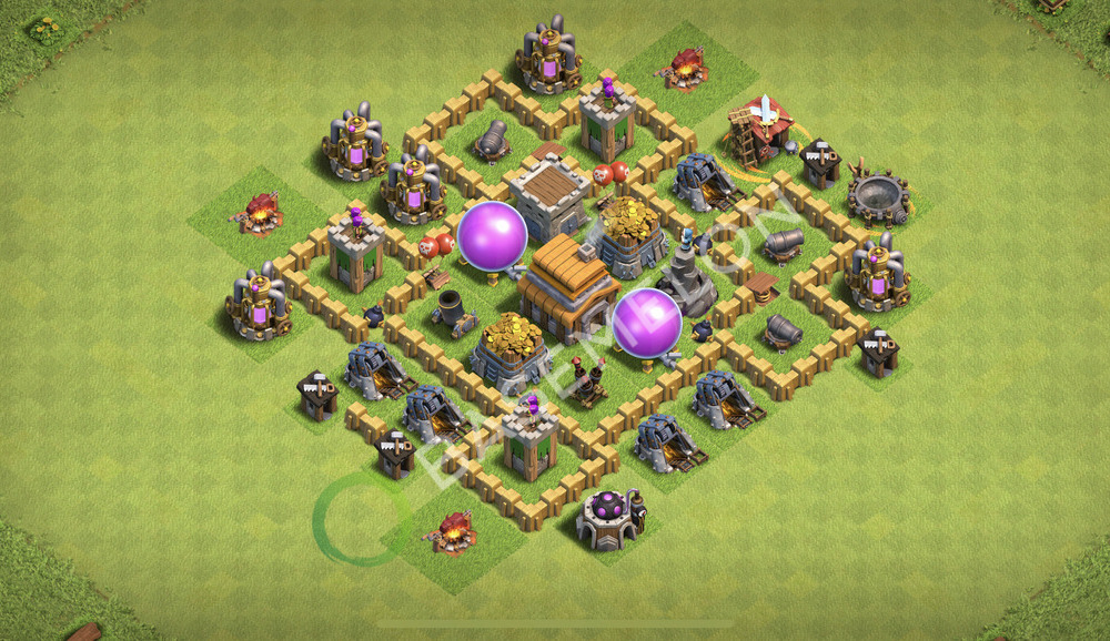 Town Hall Level 5 Farm Base Design 2026, Anti Air, Hybrid, Layout #2593