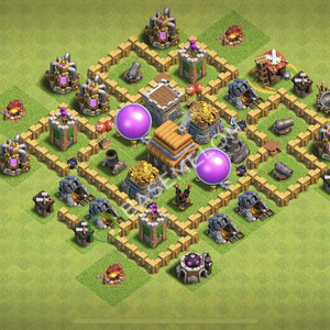 Town Hall Level 5 Farm Base Design 2026, Anti Air, Hybrid, Layout #2593