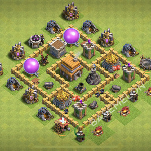 Hôtel de Ville Level 5 Trophées/Défense Base  2026, Niveaux max, Hybride, Village #2656