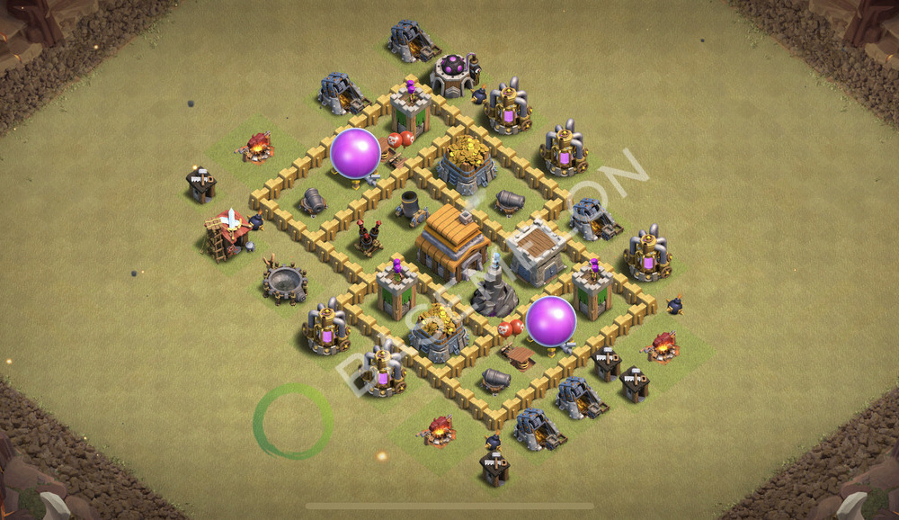 Hôtel de Ville Level 5 Guerre GDC Base  2026, Anti Tout, Hybride, Village #2658