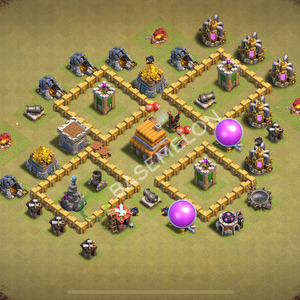 Town Hall Level 5 War Base Design 2026, Layout #2778