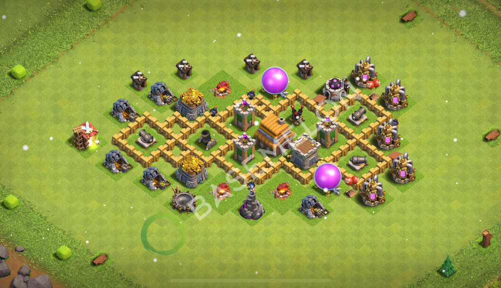Town Hall Level 5 Trophy/Defense Base Design 2026, Anti Everything, Layout #2841
