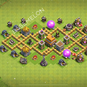 Town Hall Level 5 Trophy/Defense Base Design 2026, Anti Everything, Layout #2841