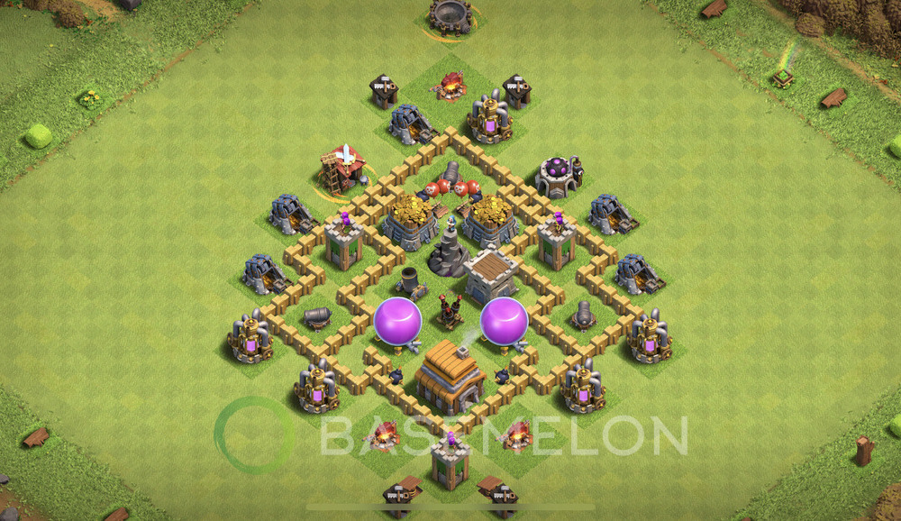 Town Hall Level 5 Farm Base Design 2024, Max Levels, Layout #290