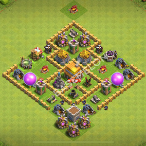 Town Hall Level 5 Trophy/Defense Base Design 2026, Anti Everything, Hybrid, Layout #2998