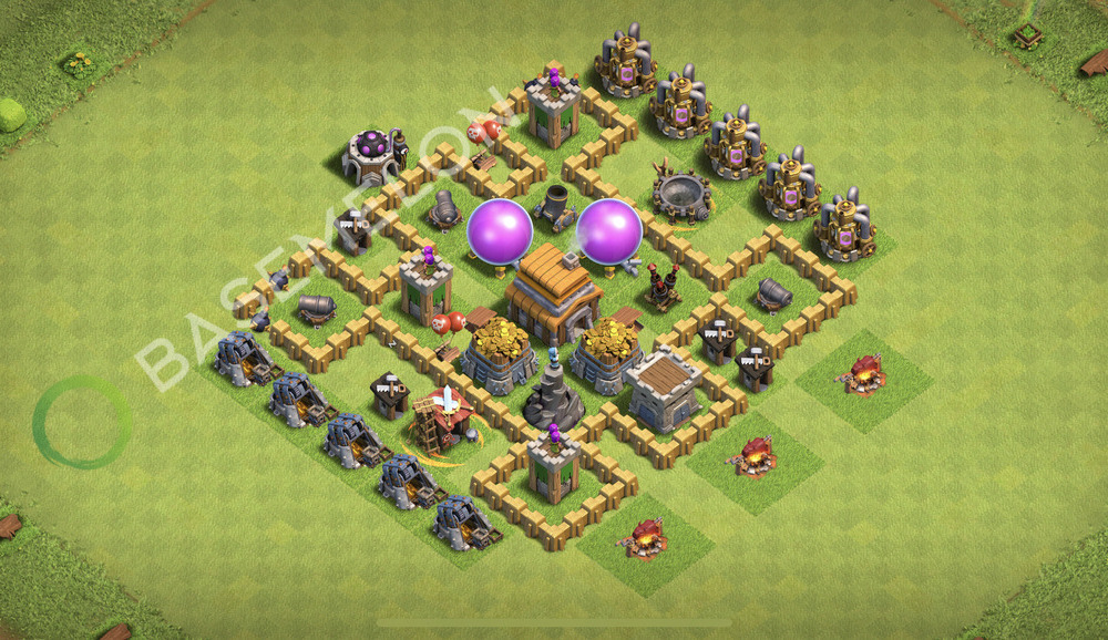 Rathaus Level 5 Farmen Base 2026, Max Level, Hybrid, Layout #3018