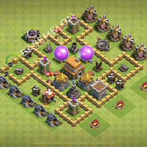 Rathaus Level 5 Farmen Base 2026, Max Level, Hybrid, Layout #3018