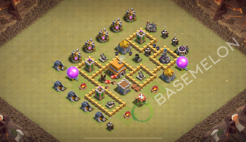 Town Hall Level 5 War Base Design 2026, Anti 3 Stars, Anti Everything, Layout #3072