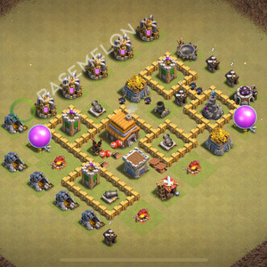 Town Hall Level 5 War Base Design 2026, Anti 3 Stars, Anti Everything, Layout #3072