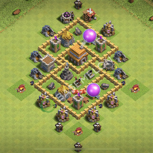 Town Hall Level 5 Farm Base Design 2026, Max Levels, Hybrid, Layout #3090