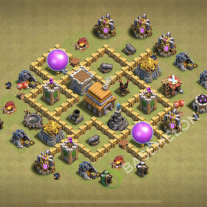 Hôtel de Ville Level 5 Guerre GDC Base  2026, Anti 2 Étoiles, Anti Tout, Village #3133