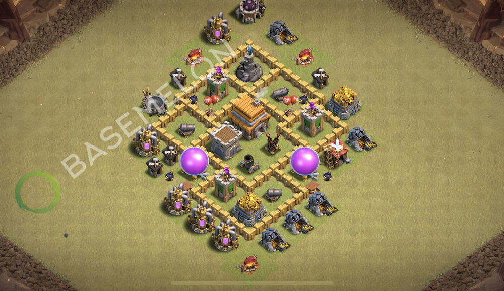 Town Hall Level 5 War Base Design 2026, Anti Air, Layout #3158