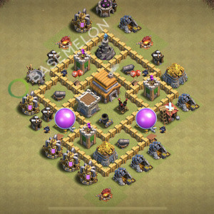 Town Hall Level 5 War Base Design 2026, Anti Air, Layout #3158