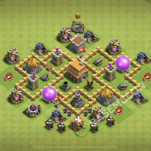 Town Hall Level 5 Farm Base Design 2026, Max Levels, Hybrid, Layout #3311