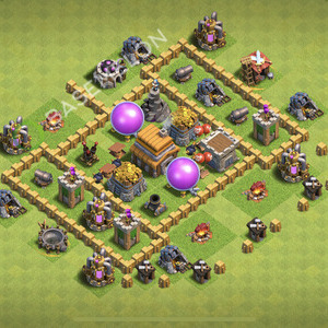 Town Hall Level 5 Farm Base Design 2026, Max Levels, Hybrid, Layout #3368