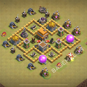 Town Hall Level 5 War Base Design 2025, Anti 2 Stars, Layout #337