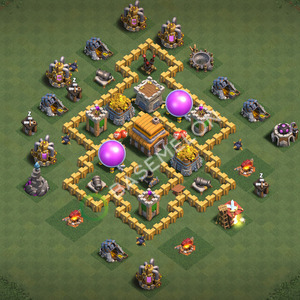 Aldea del Ayuntamiento Nivel 5 para Defensa, Anti 3 Estrellas Diseño 2026, #3465