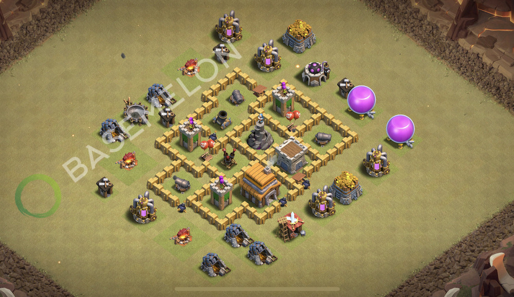 Town Hall Level 5 War Base Design 2026, Anti Everything, Layout #3531