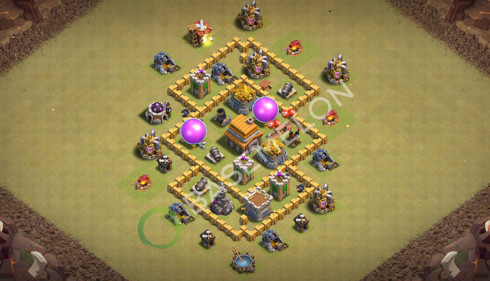 Hôtel de Ville Level 5 Guerre GDC Base  2026, Anti 3 Étoiles, Village #3742