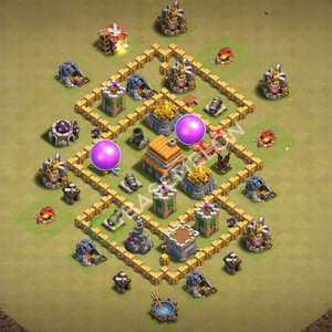 Hôtel de Ville Level 5 Guerre GDC Base  2026, Anti 3 Étoiles, Village #3742