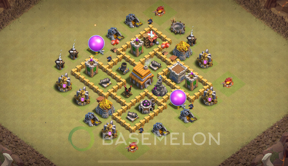 Town Hall Level 5 War Base Design 2024, Anti 2 Stars, Anti Everything, Layout #382