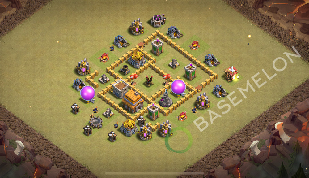 Town Hall Level 5 War Base Design 2026, Anti 3 Stars, Anti Air, Layout #508