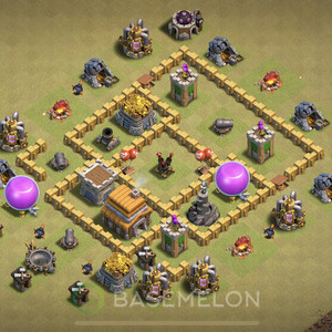 Rathaus Level 5 Krieg Base, Anti 3 Sterne, Anti Air, Layout #508