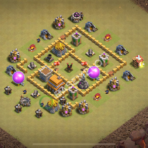 Town Hall Level 5 War Base Design 2026, Anti 3 Stars, Anti Air, Layout #508