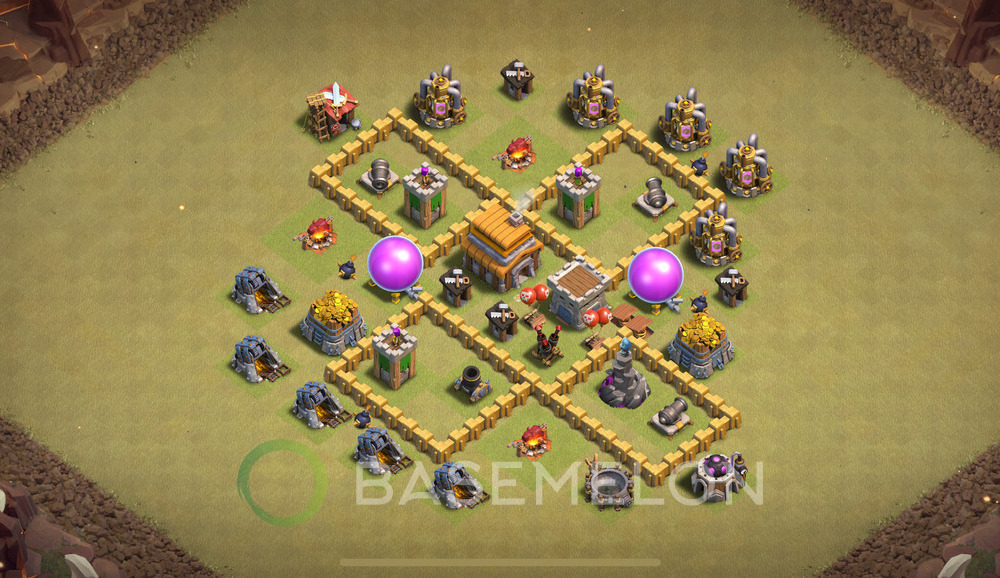 Town Hall Level 5 War Base Design 2024, Max Levels, Anti Everything, Layout #521